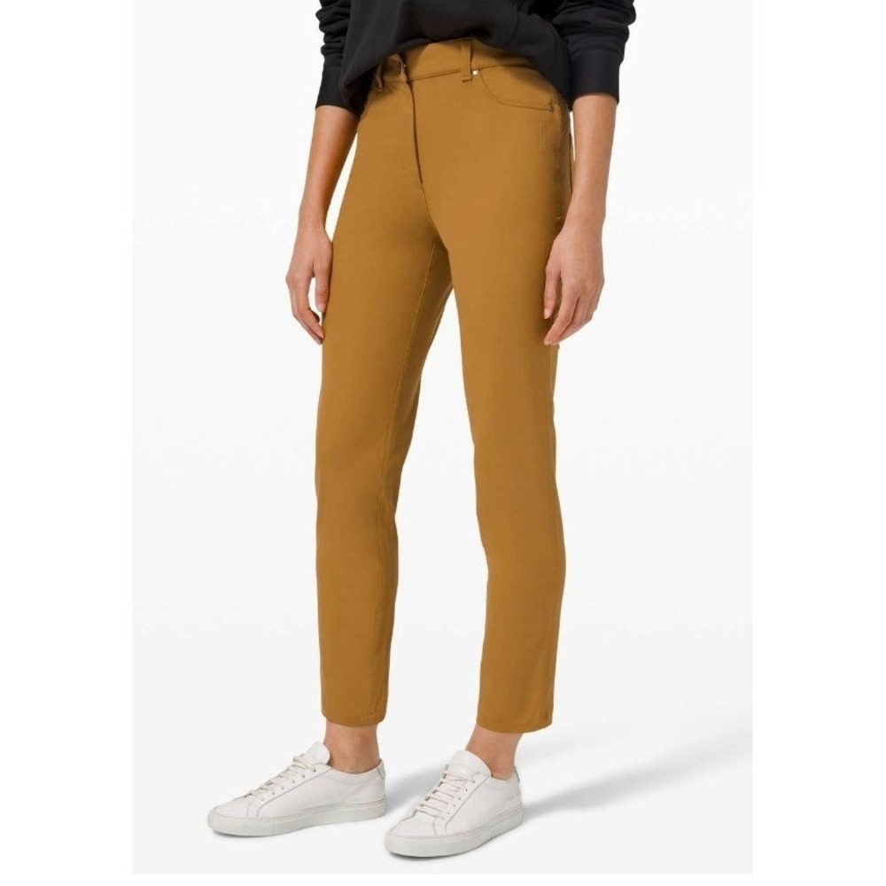 Lululemon City Sleek 5 Pocket Pant Spiced‎ Bronze Warpstreme Women Sz 8 Active